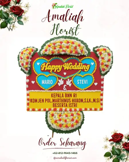 Papan Bunga Pernikahan Tidar